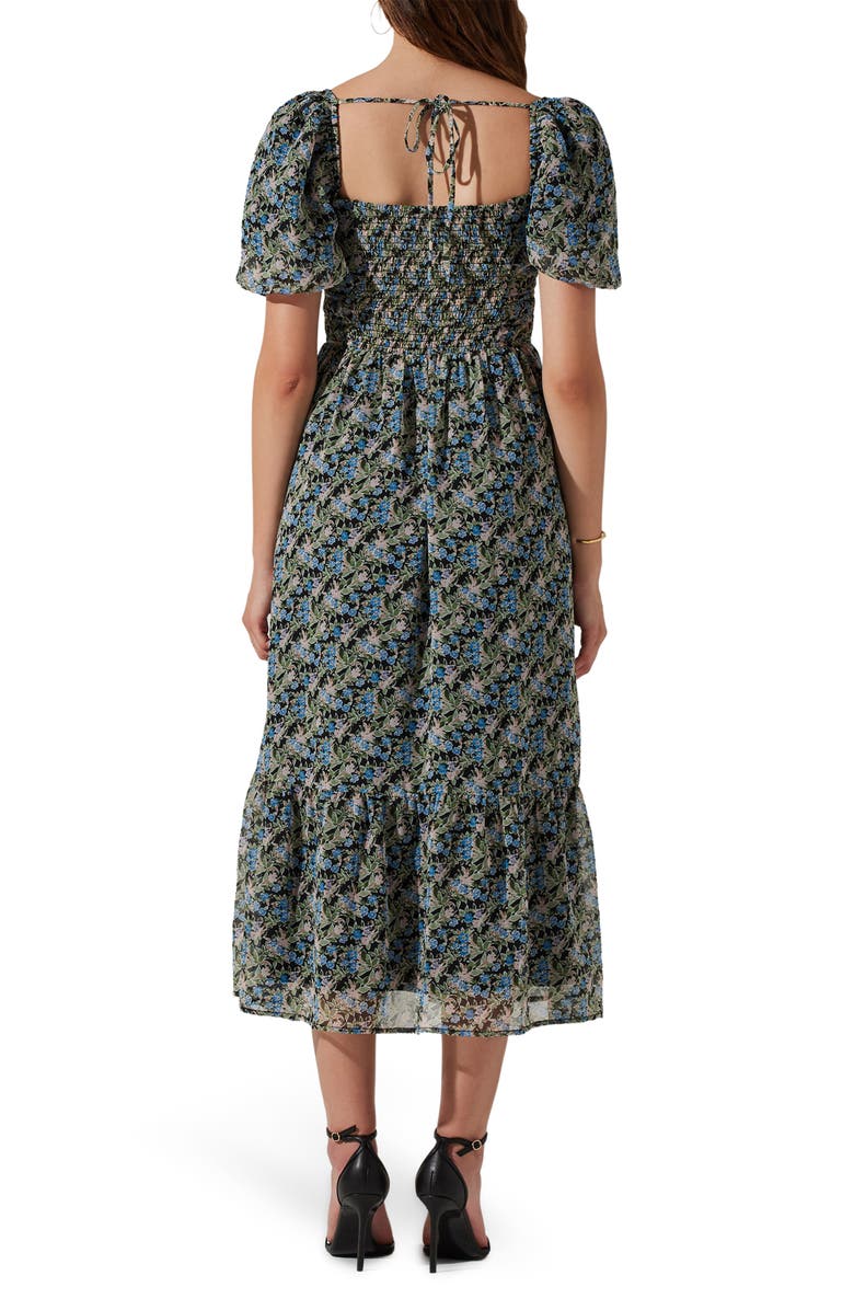 ASTR the Label Floral Sweetheart Neck Dress, Alternate, color, 