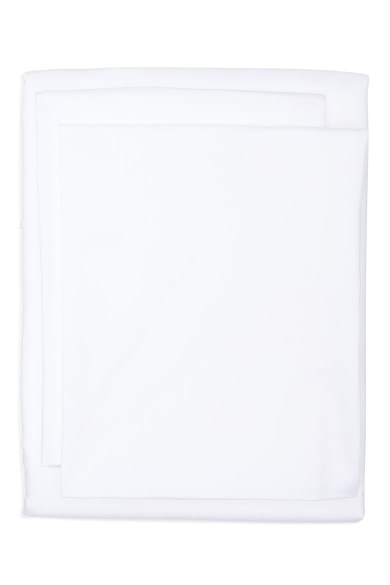 Solid Cotton Sateen Duvet Cover Set, Main, color, WHITE