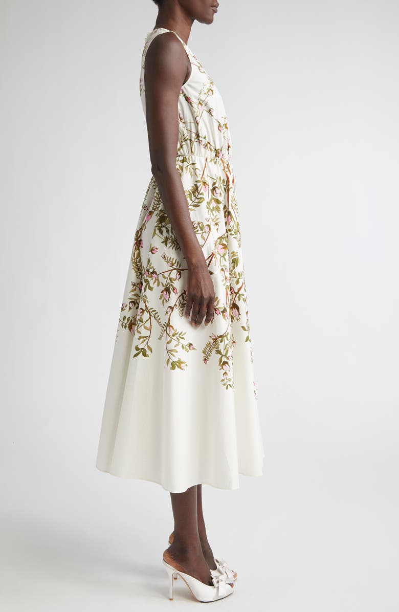 Giambattista Valli Floral Sleeveless Cotton Midi Dress, Alternate, color, Rose Multi