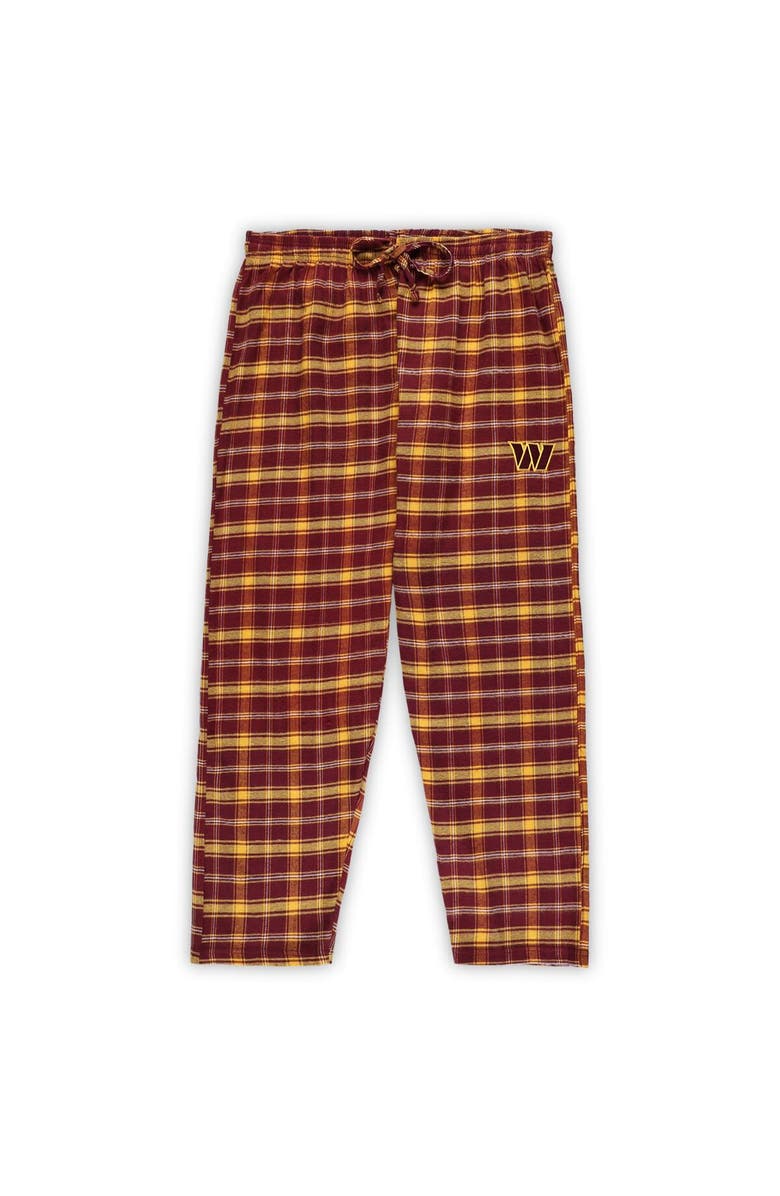 CONCEPTS SPORT Women's Concepts Sport Burgundy Washington Commanders Plus Size Badge T-Shirt & Flannel Pants Sleep Set, Alternate, color, 