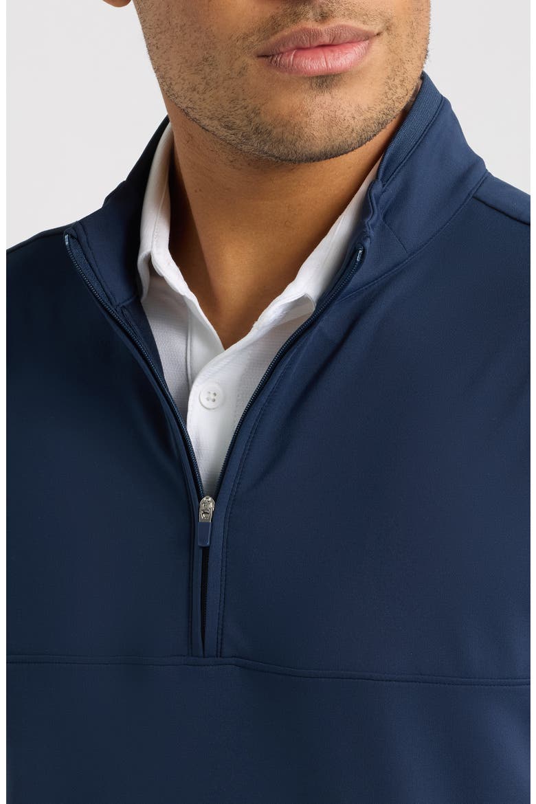 Brushed Back Quarter Zip Tech Vest, Alternate, color, TWILIGHT