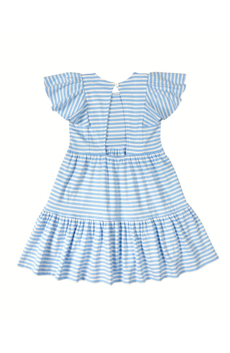 Florence Eiseman Stripe Knit Dress With Heart Cherries, Alternate, color, Blue/White