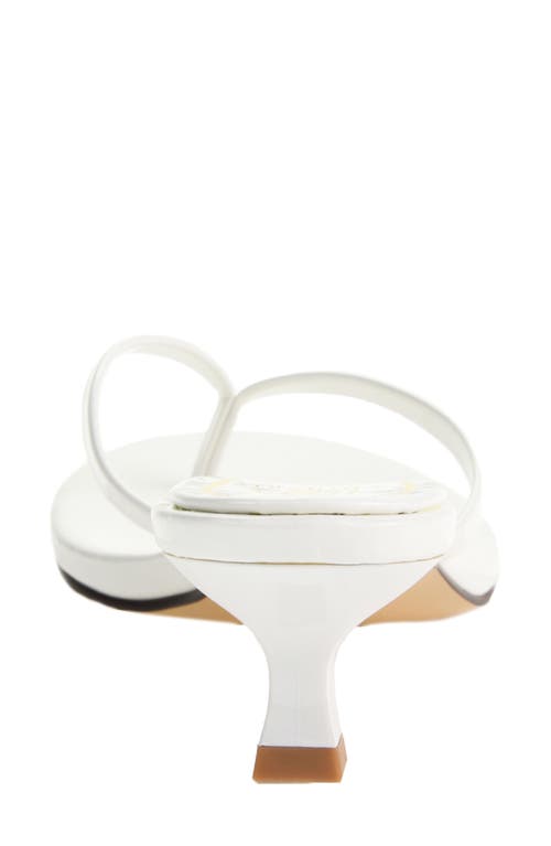 Chinese Laundry Brissa Kitten Heel Flip Flop In White