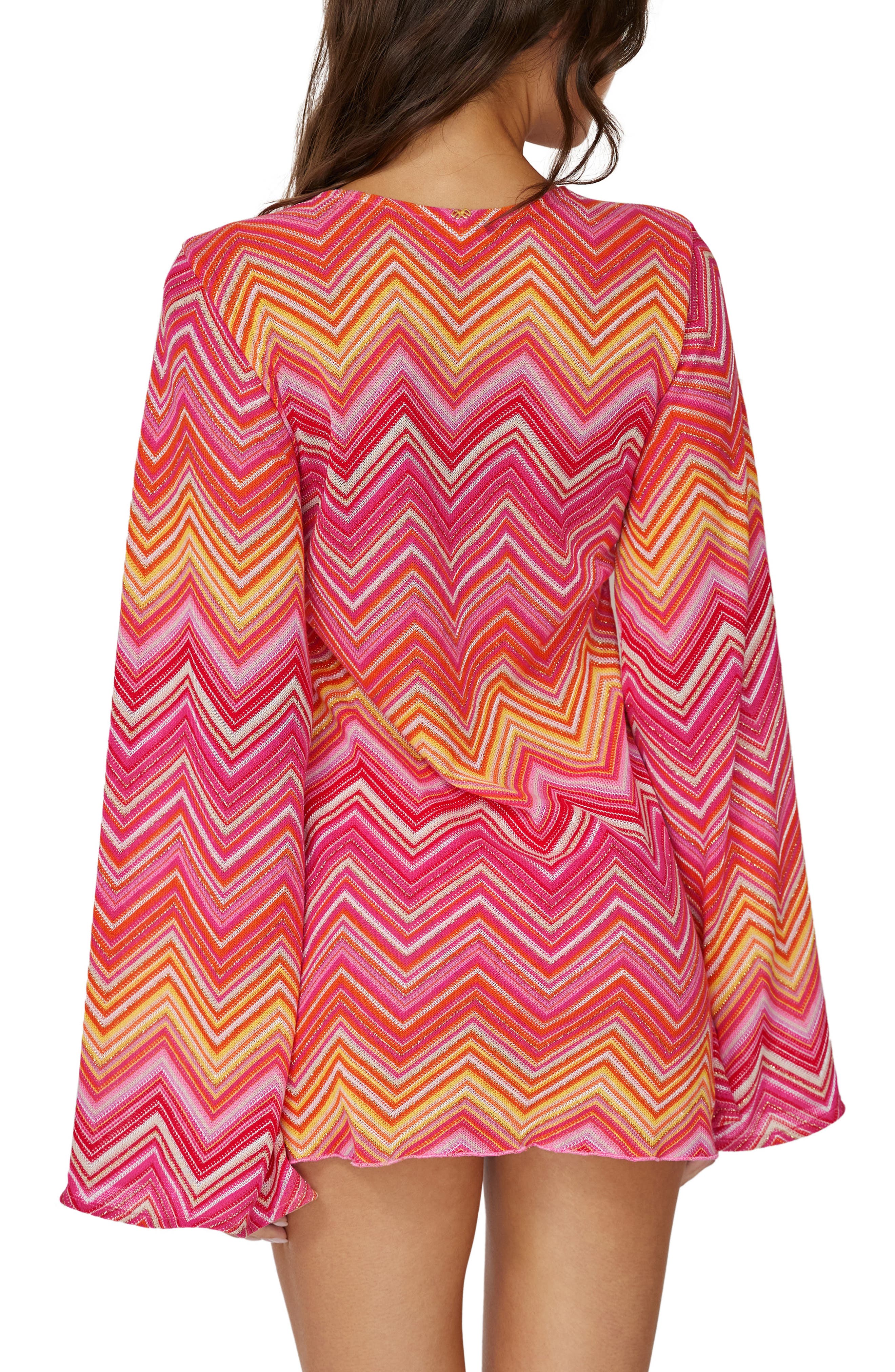 Noah Metallic Long Sleeve Cover-Up Tunic - image 2