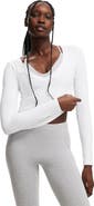 COTTON ON BODY Women's Active Ultra Soft Plunge Front Long Sleeve