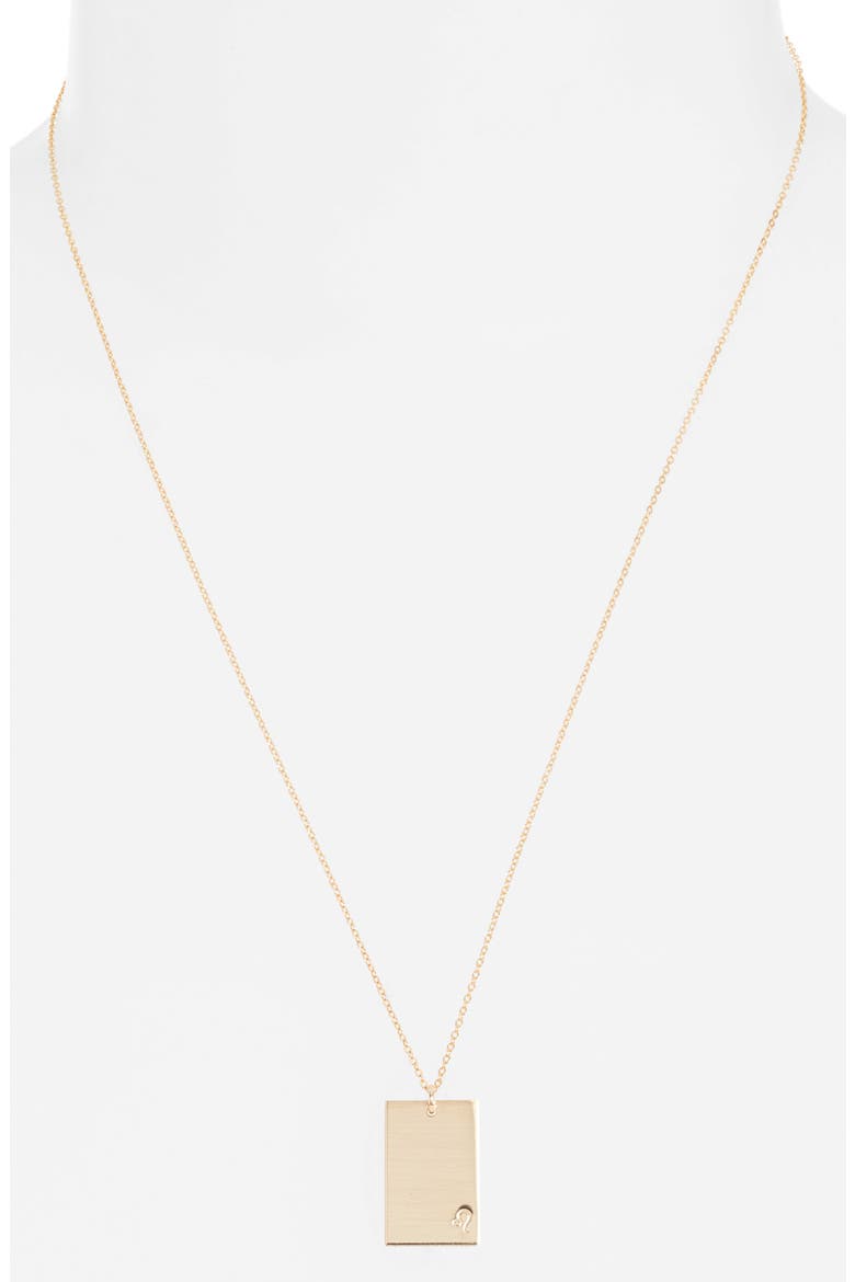 Goldie Zodiac Pendant Necklace, Alternate, color, GOLD / LEO