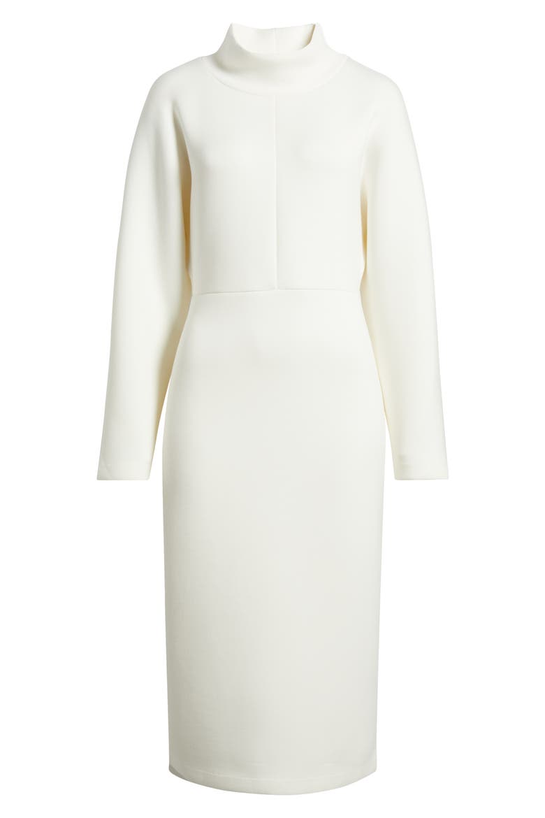 Mock Neck Midi Dress, Alternate, color, IVORY PRISTINE
