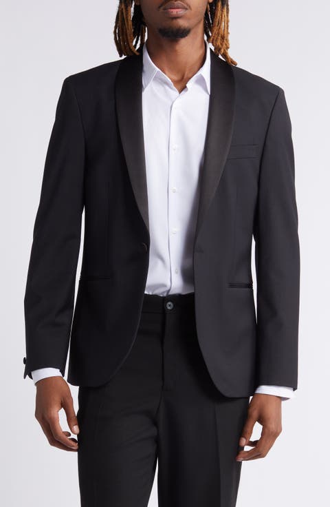 Slim Fit Wool Blend Tuxedo Jacket