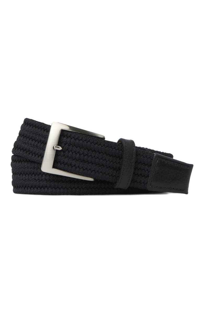ASHWORTH GOLF Solid Stretch with Pebble Calf Tips, Main, color, Black