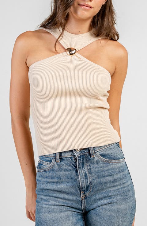Ribbed Hardware Knit Tank