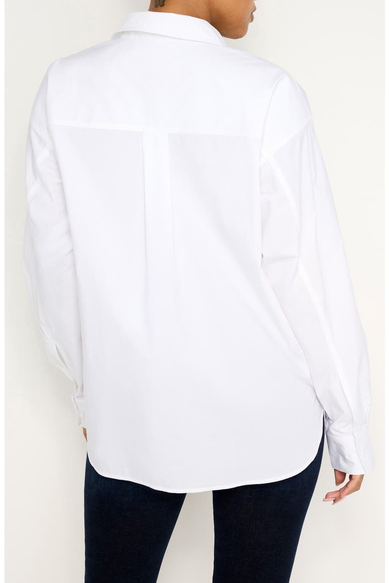 Perfect Cotton Poplin Button-Up Shirt, Alternate, color, WHITE001