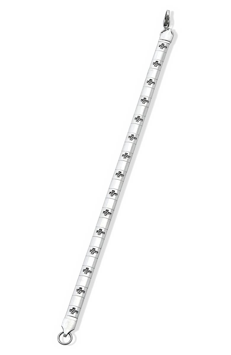 SAVVY CIE JEWELS Omega Cross Bracelet, Main, color, Silver