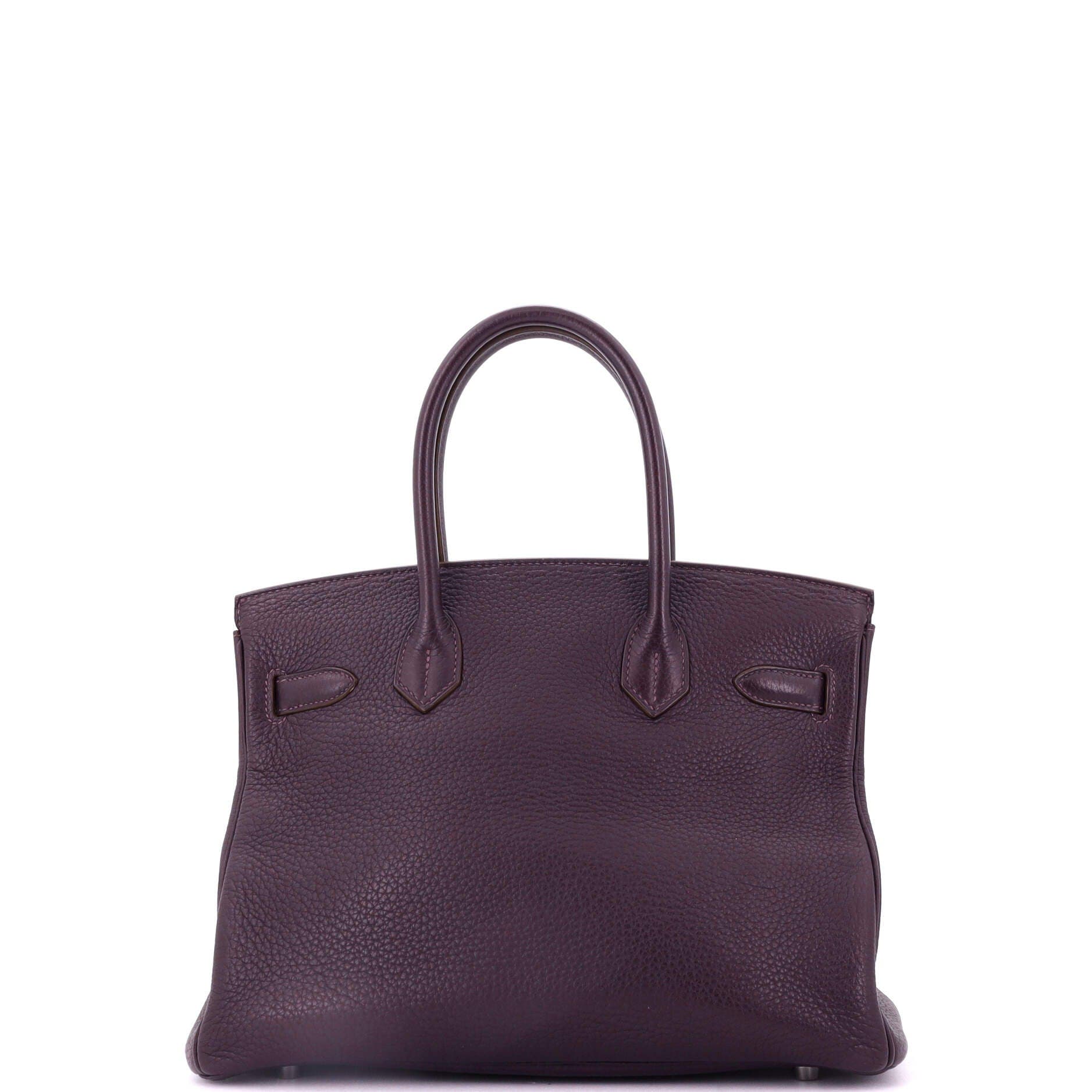 Pre-Owned Hermes Birkin Handbag Purple Togo with Palladium Hardware 30, Alternate, color, 