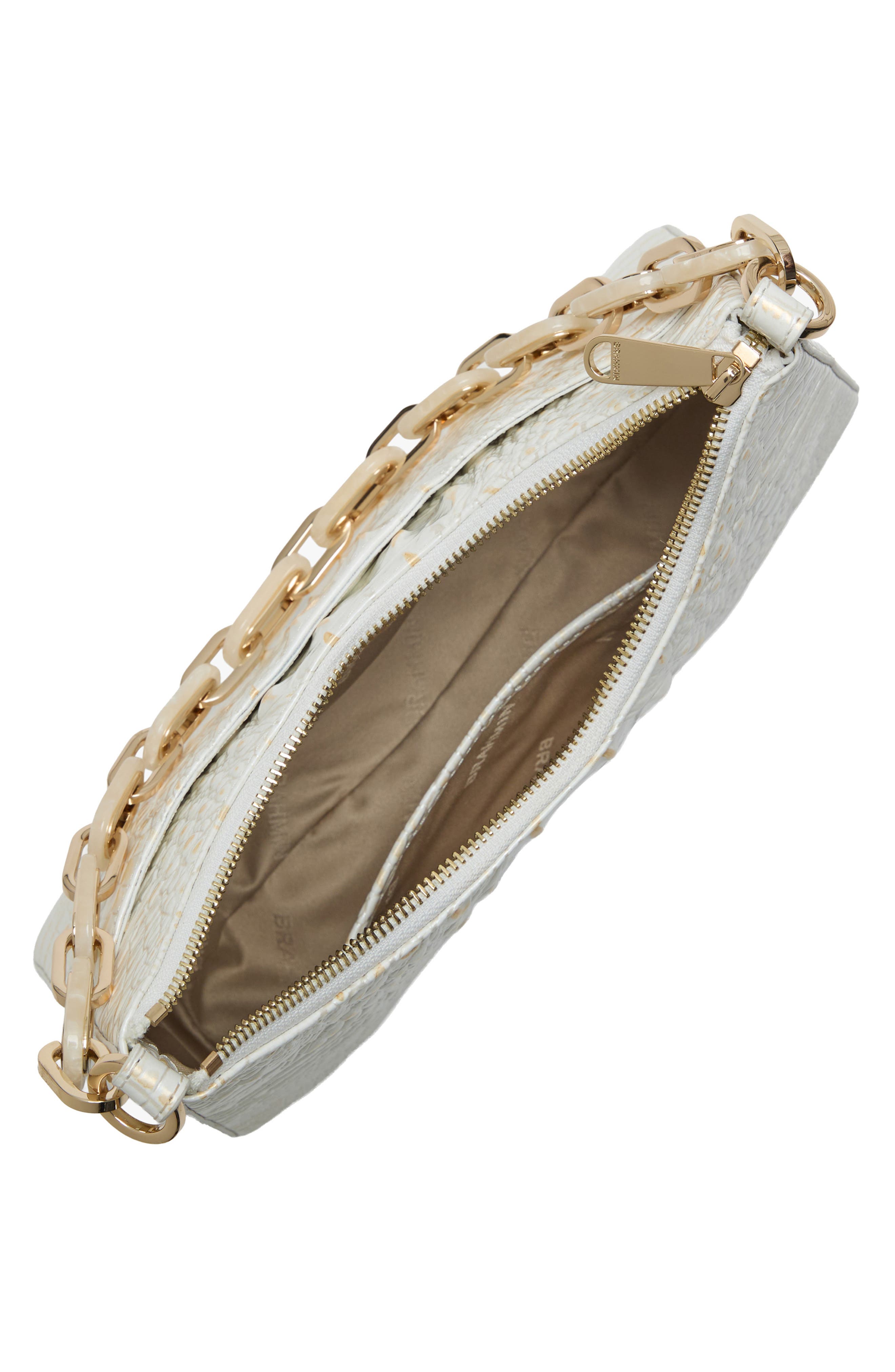 Brahmin Mod Esme Croc Embossed Shoulder Bag, Alternate, color, Chantilly