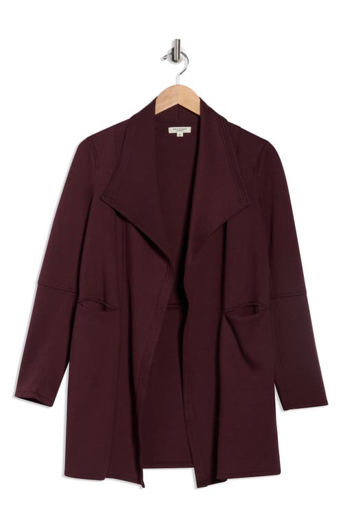 Max Studio Trapunto Scuba Knit Topper In Brown