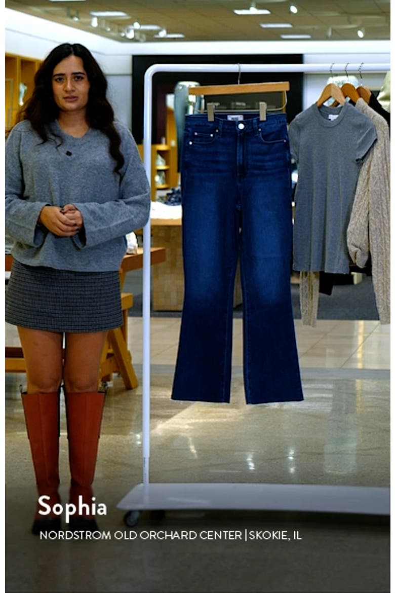 Claudine Raw Hem High Waist Ankle Flare Jeans video