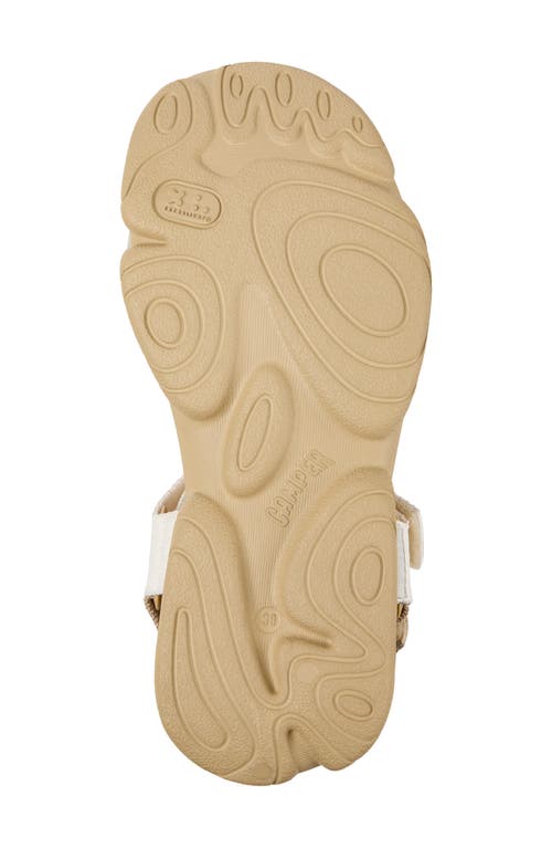 Camper Sandals For Women In Tan/white Multi
