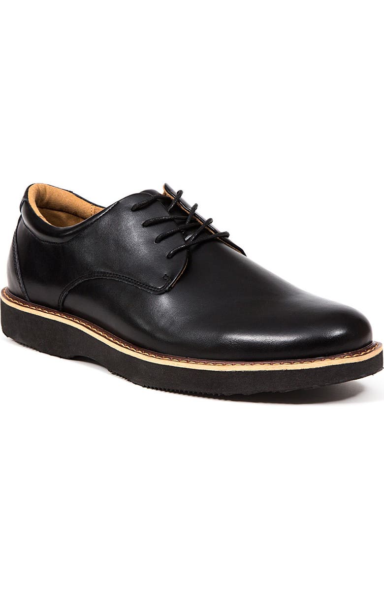 Deer Stags Walkmaster Plain Toe Derby - Wide Width Available, Main, color, Black