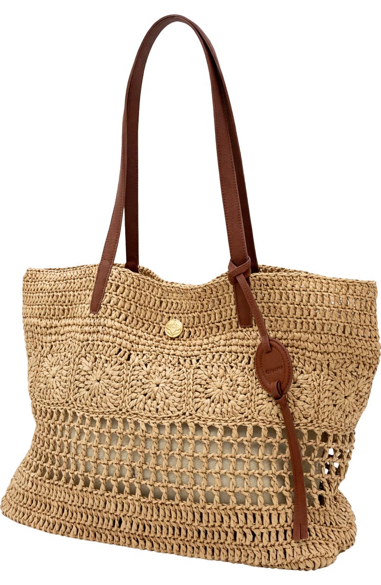 Oryany Margot Raffia Shopper Bag, Alternate, color, Natural