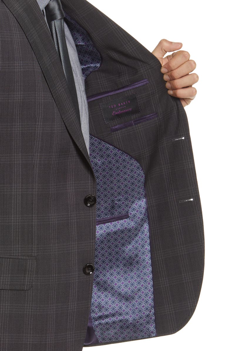 Ted Baker London Roger Extra Slim Fit Plaid Wool Suit, Alternate, color, 