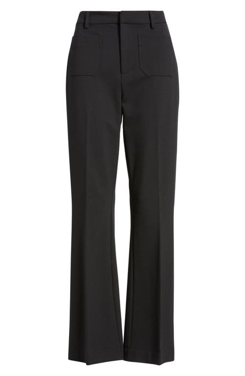 Liverpool Los Angeles Patch Pocket Flare Leg Pants In Black