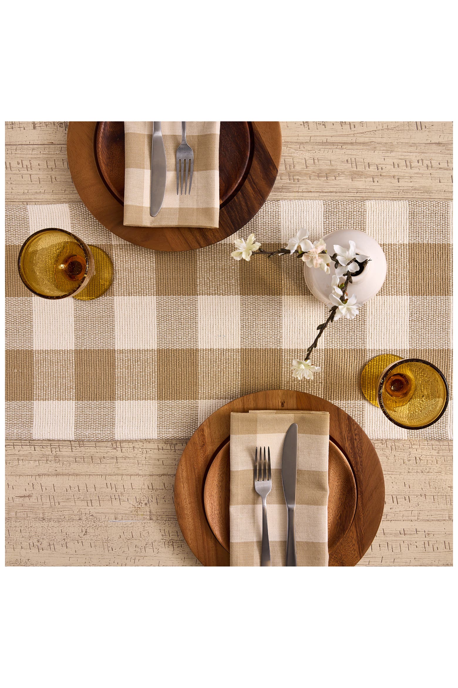 Restaurant Rack Table Runner Design Imports Checkered Fringe Cotton Table Runner | Nordstromrack