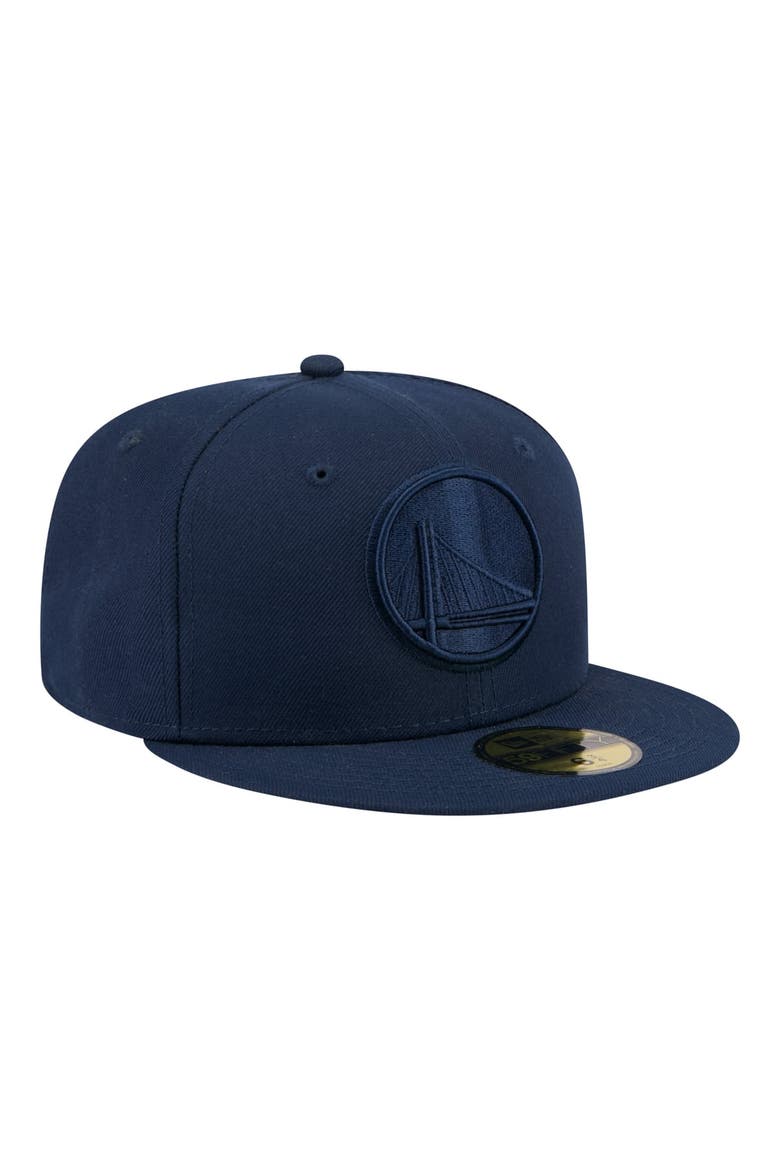 Men's New Era Navy Golden State Warriors Tonal Color Pack 59FIFTY Fitted Hat, Alternate, color, Navy