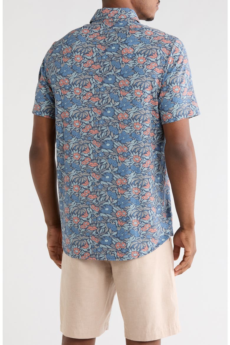 Day Cruise Short Sleeve Knit Button-Up Shirt, Alternate, color, MOOD INDIGO/ VINTAGE