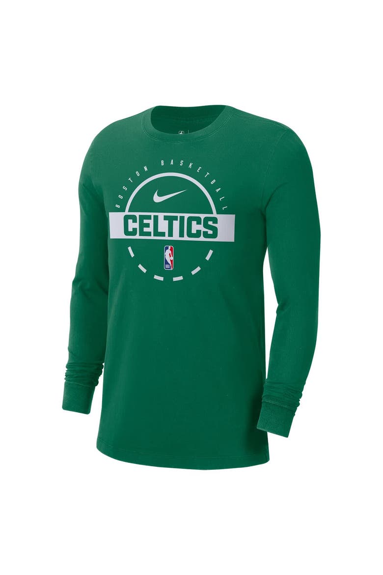 Men's Nike  Kelly Green Boston Celtics Authentic Long Sleeve Practice T-Shirt, Alternate, color, Kelly Green