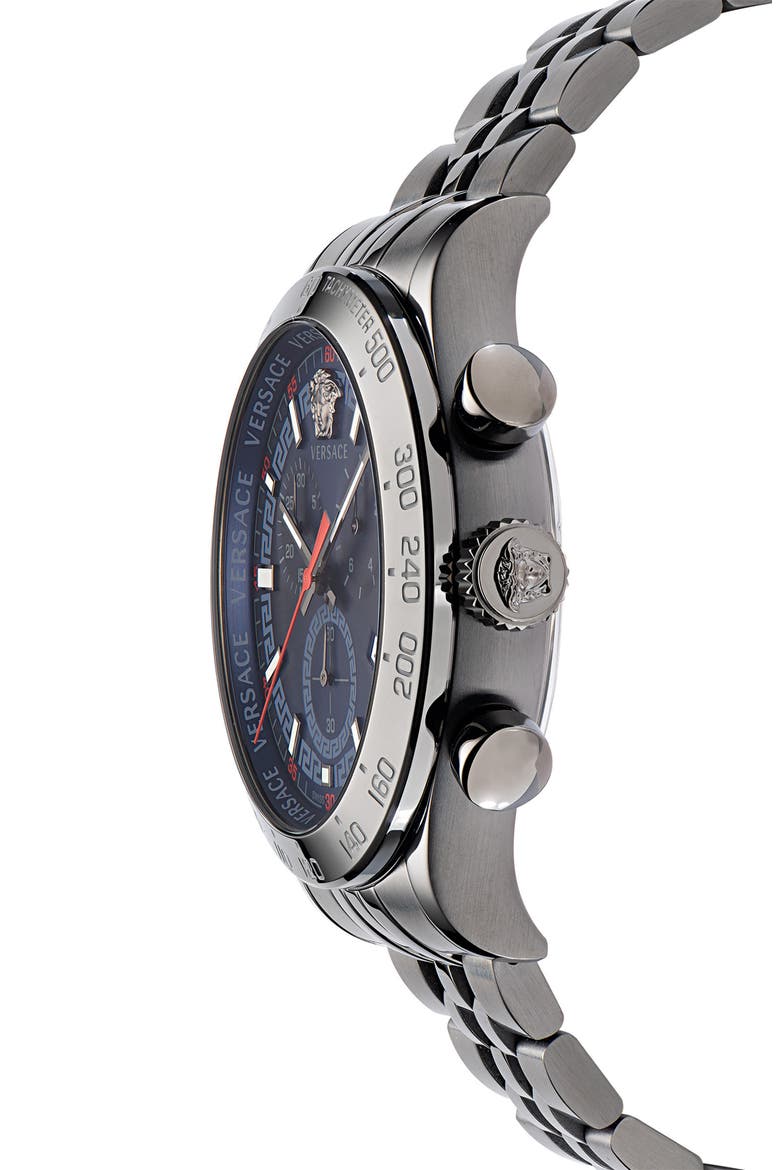 Hellenyium Chronograph Bracelet Watch, 44mm, Alternate, color, GUN