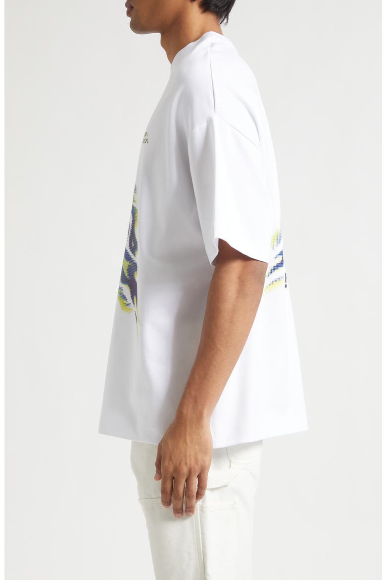 Oversize Flaming Tennis Ball Stretch Coitton Graphic T-Shirt, Alternate, color, FLAMING TENNIS BALL