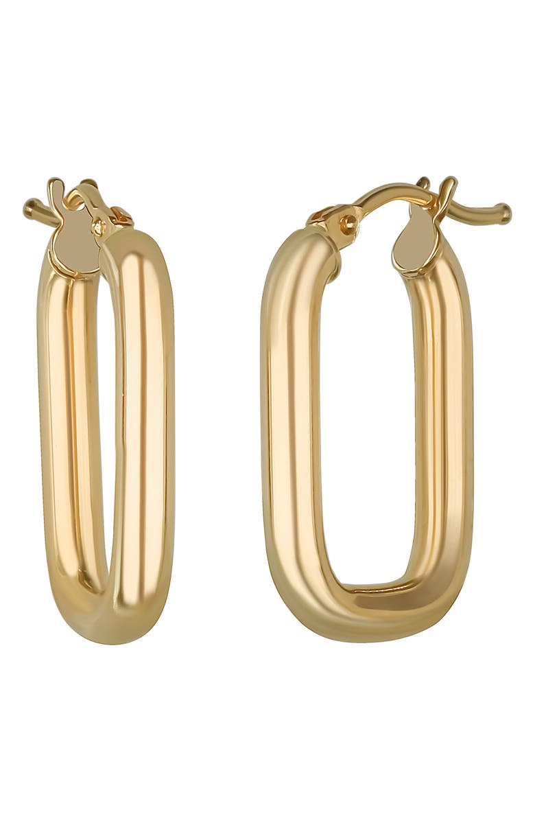 Bony Levy 14K Gold Rectangular Hoop Earrings, Main, color, 14K Yellow Gold