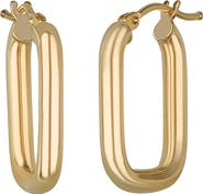 Bony Levy 14K Gold Rectangular Hoop Earrings