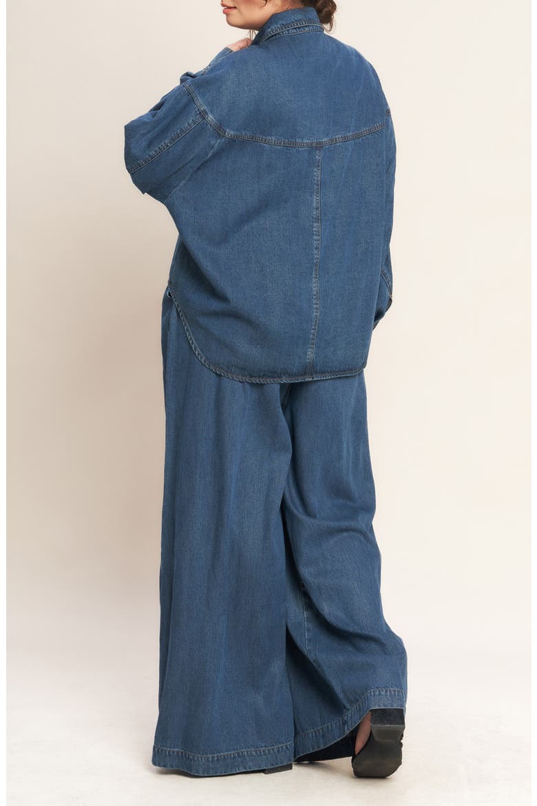 Western Long Sleeve Denim Shirt, Alternate, color, INDIGO DENIM