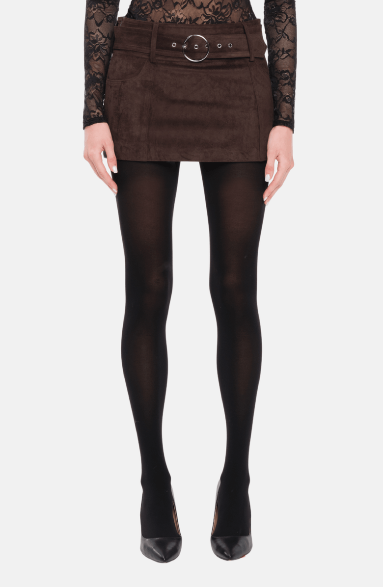 OW Collection ZELDA Mini Skirt, Main, color, Brown