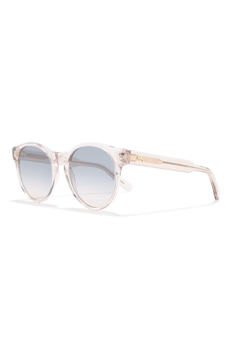 52mm Tea Cup Sunglasses, Alternate, color, CRYSTAL NUDE