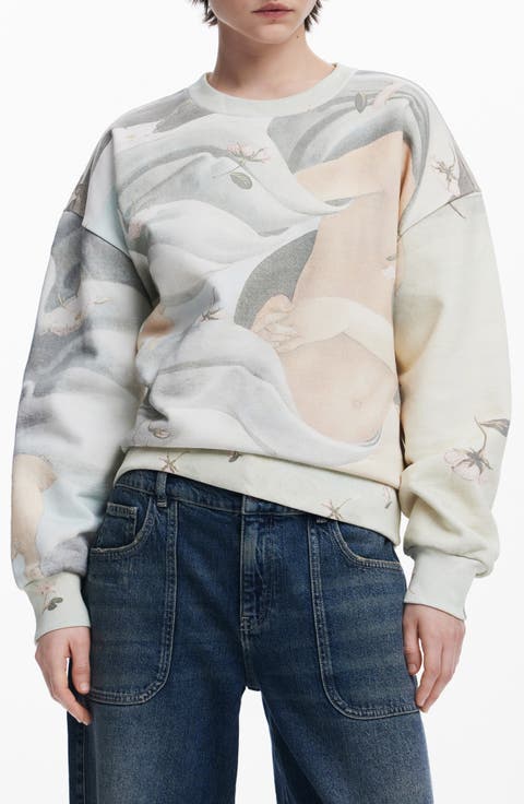 Abstract Print Sweatshirt