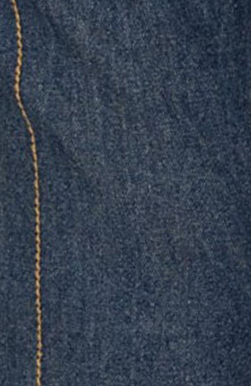 Edikted Funky Stitch Belted Low Rise Wide Leg Jeans In Dark-blue-washed
