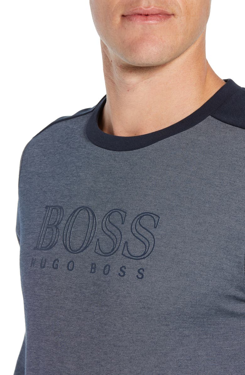BOSS Tracksuit Sweatshirt, Alternate, color, Navy