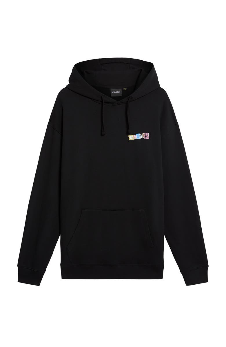 Lyle & Scott Bold Letters Long Sleeve Graphic Hoodie, Alternate, color, Jet Black