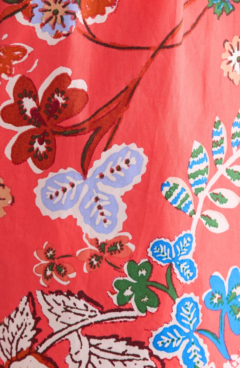 SUGARLIPS Oreanna Floral Alba Drawstring Waist Cotton Minidress, Alternate, color, 