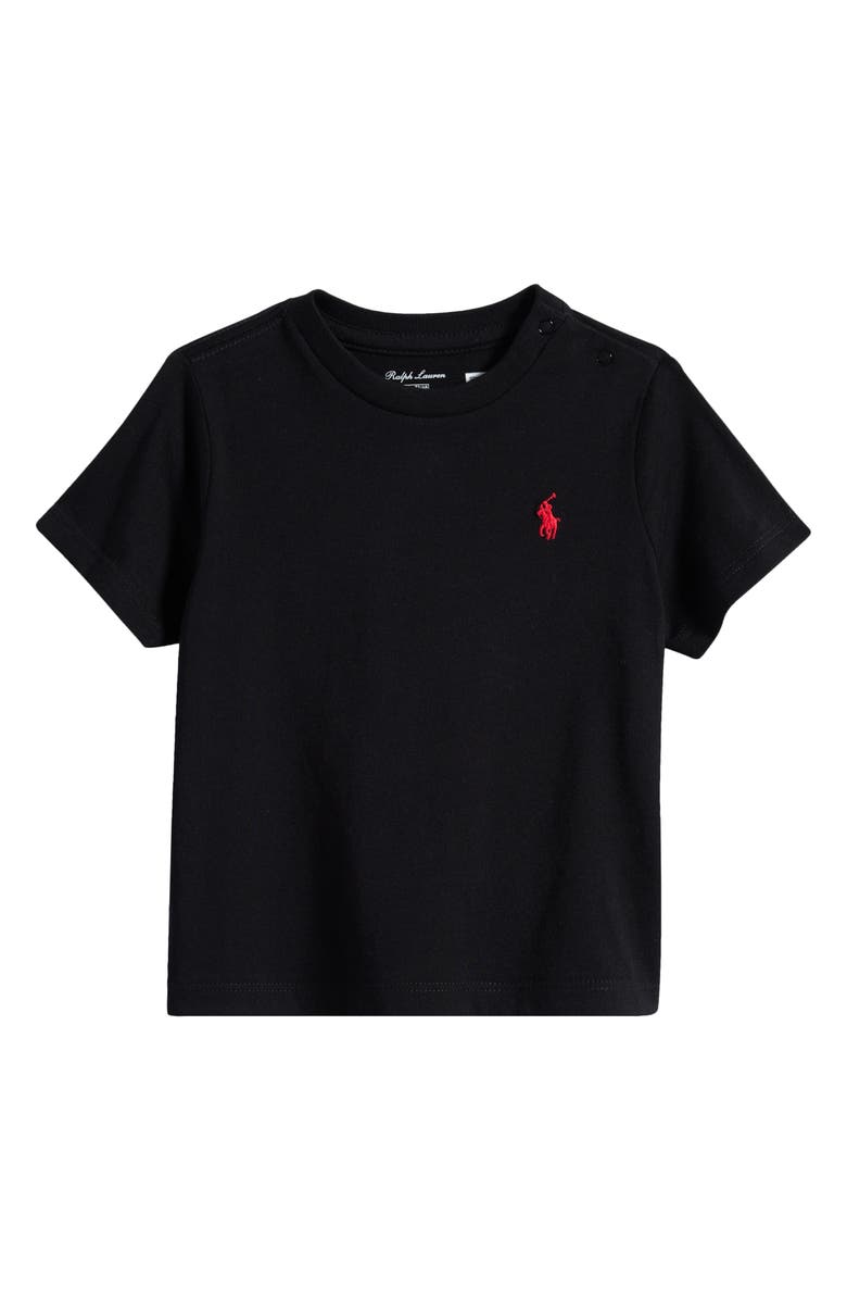 Ralph Lauren Embroidered Logo Short Sleeve T-Shirt, Main, color, Polo Black