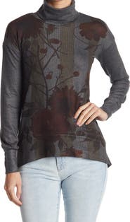 GO COUTURE Turtleneck Cutout Sweater