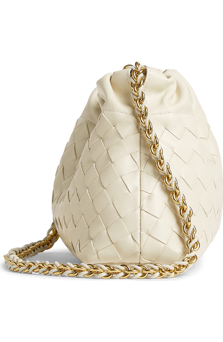 Bottega Veneta Dustbag Notte Intrecciato Leather Shoulder Bag, Alternate, color, Sea Salt