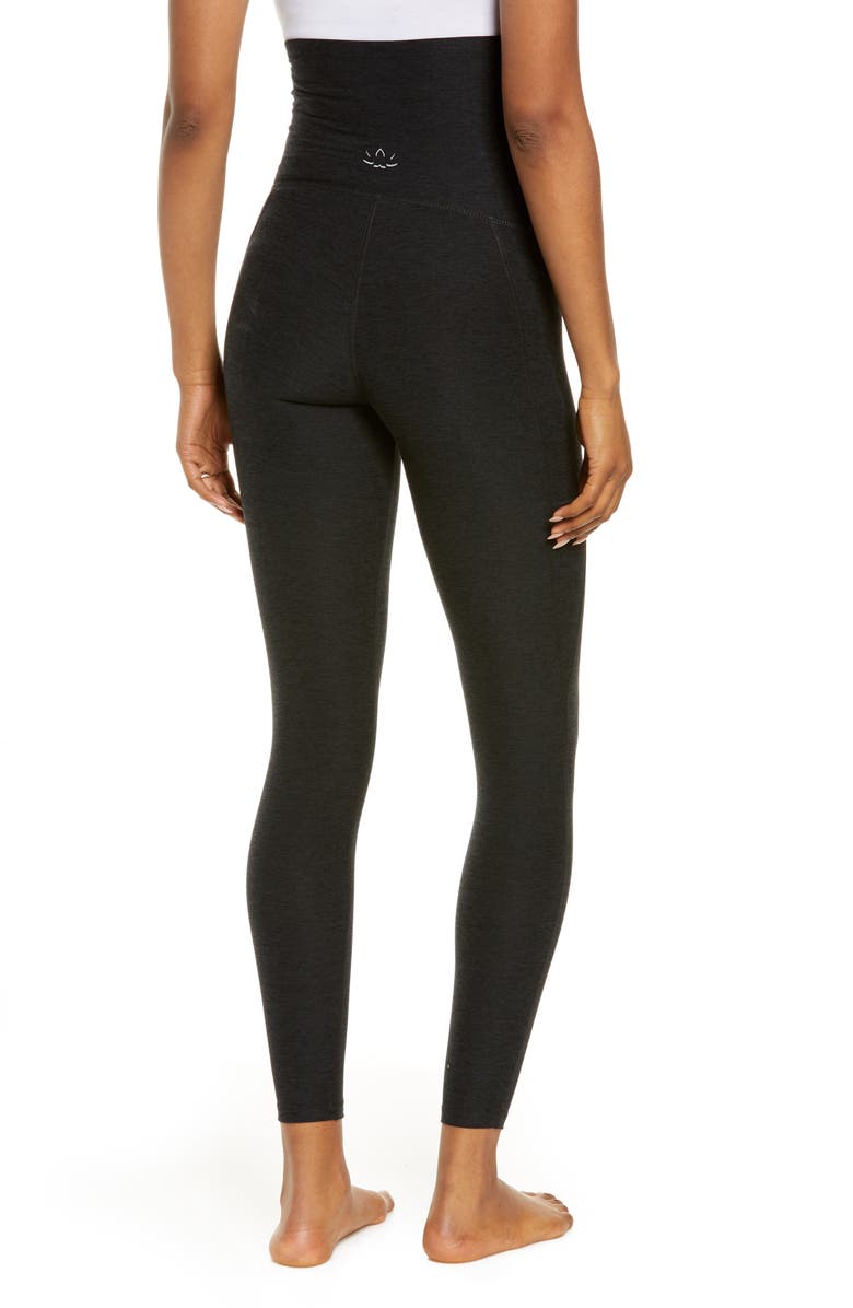 Beyond Yoga Out of Pocket High Waist Maternity Leggings, Alternate, color, Darkest Night
