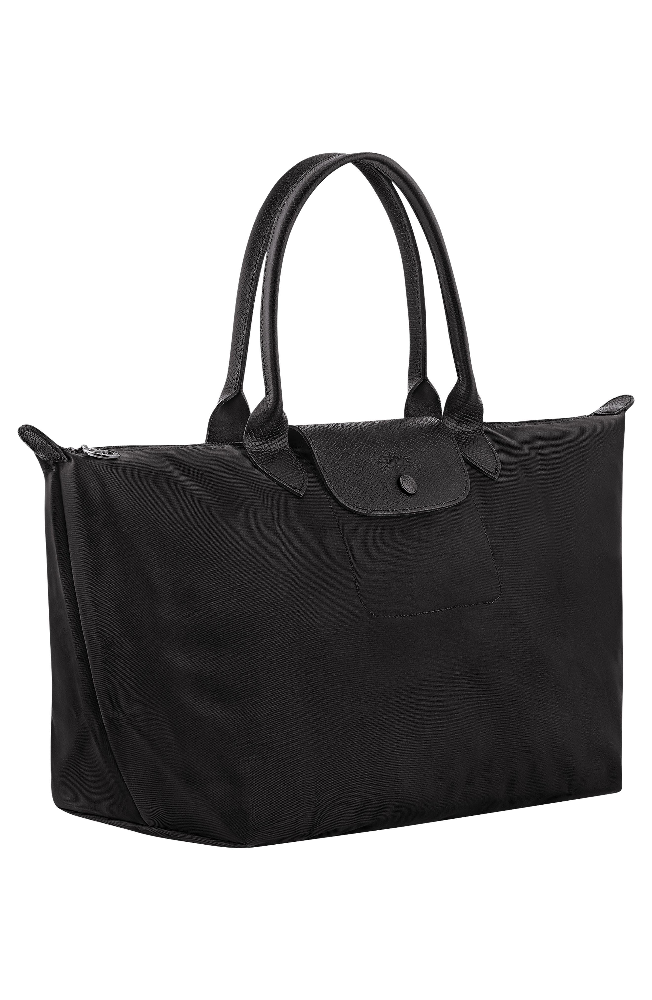 Longchamp Large Le Pliage One Shoulder Bag, Alternate, color, Black