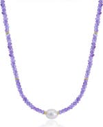 The Lovery Fine Jewelry Tanzanite Bead Pearl Necklace