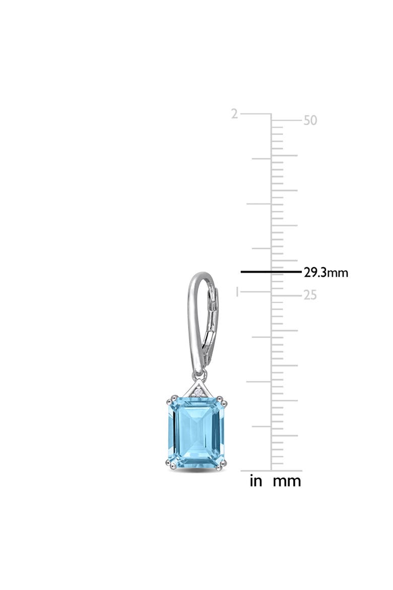 Gemstones Octagon Drop Earrings, Alternate, color, Blue Topaz