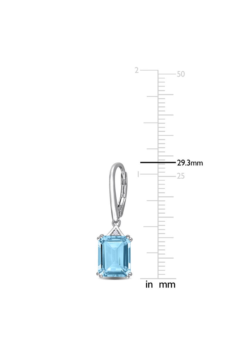 Julianna B. Gemstones Octagon Drop Earrings, Alternate, color, Blue Topaz
