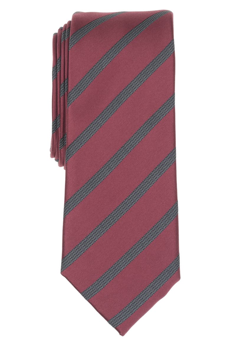 Neely Stripe Tie, Main, color, COGNAC